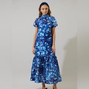 Sugarlips Abay Floral Dime Organza Maxi Size Medium Dress